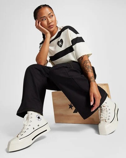 White Converse Chuck 70 De Luxe Squared Women Sneakers Canada | C-59032649