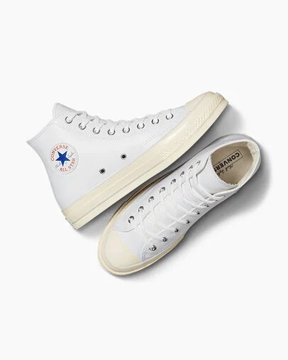 White Converse Chuck 70 Leather Men Sneakers Canada | C-49276819
