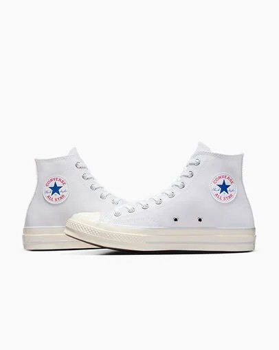 White Converse Chuck 70 Leather Men Sneakers Canada | C-49276819