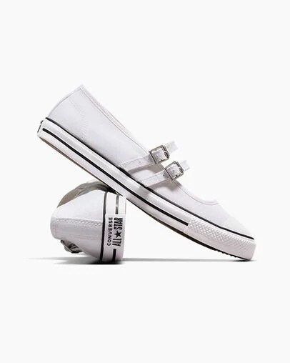 White Converse Chuck Taylor All Star Dainty Women Mary Jane Canada | C-95614729
