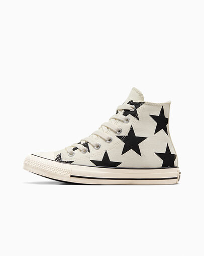 White Converse Chuck Taylor All Star Large Stars Women Sneakers Canada | C-12367589