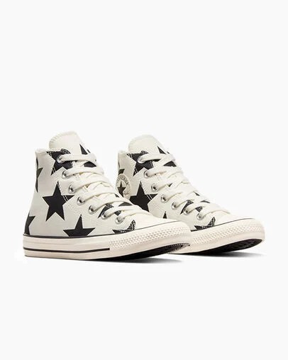 White Converse Chuck Taylor All Star Large Stars Women Sneakers Canada | C-12367589