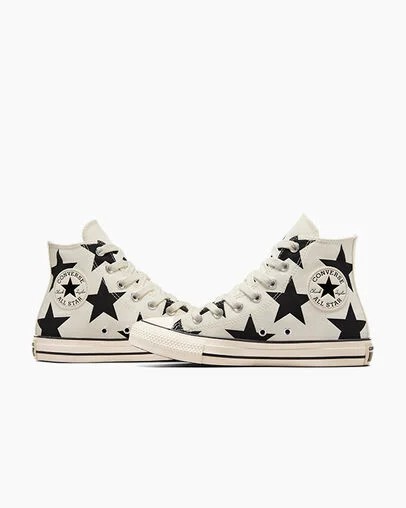 White Converse Chuck Taylor All Star Large Stars Women Sneakers Canada | C-12367589
