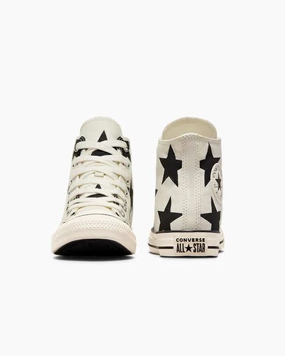White Converse Chuck Taylor All Star Large Stars Women Sneakers Canada | C-12367589