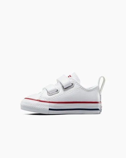 White Converse Chuck Taylor All Star Leather Kids' Sneakers Canada | C-23815799