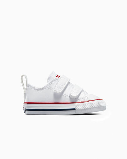 White Converse Chuck Taylor All Star Leather Kids\' Sneakers Canada | C-23815799