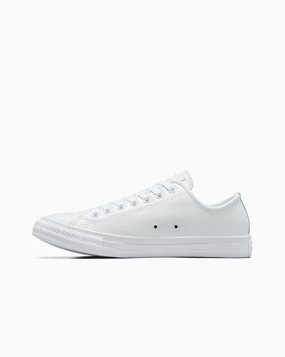 White Converse Chuck Taylor All Star Leather Men Tennis Shoes Canada | C-23704659