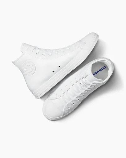 White Converse Chuck Taylor All Star Leather Men Sneakers Canada | C-27518949