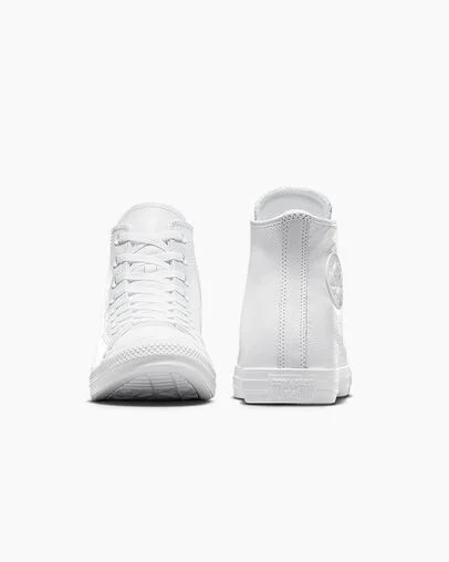 White Converse Chuck Taylor All Star Leather Men Sneakers Canada | C-27518949