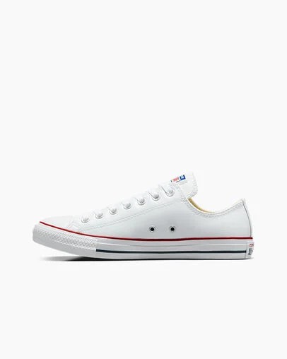 White Converse Chuck Taylor All Star Leather Women Tennis Shoes Canada | C-24185399