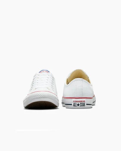 White Converse Chuck Taylor All Star Leather Women Tennis Shoes Canada | C-24185399