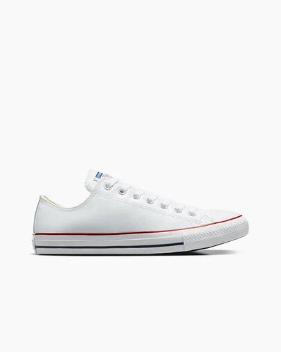 White Converse Chuck Taylor All Star Leather Women Tennis Shoes Canada | C-24185399