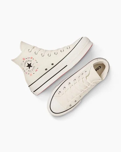 White Converse Chuck Taylor All Star Lift Women Platform Shoes Canada | C-48716059
