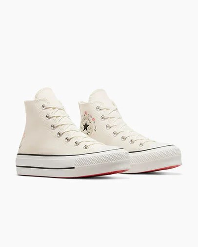 White Converse Chuck Taylor All Star Lift Women Platform Shoes Canada | C-93750619