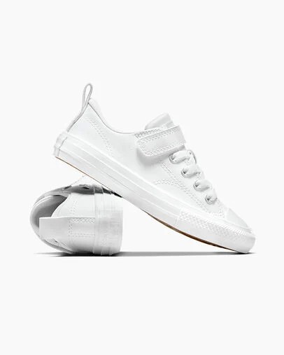 White Converse Chuck Taylor All Star Malden Street Leather Kids' Sneakers Canada | C-50367489