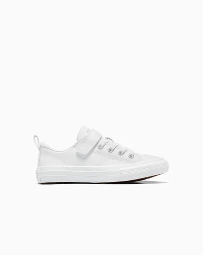 White Converse Chuck Taylor All Star Malden Street Leather Kids\' Sneakers Canada | C-50367489