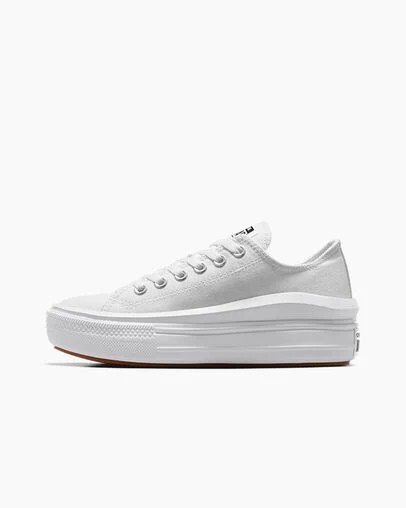 White Converse Chuck Taylor All Star Move Women Platform Shoes Canada | C-45690239