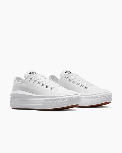 White Converse Chuck Taylor All Star Move Women Platform Shoes Canada | C-45690239