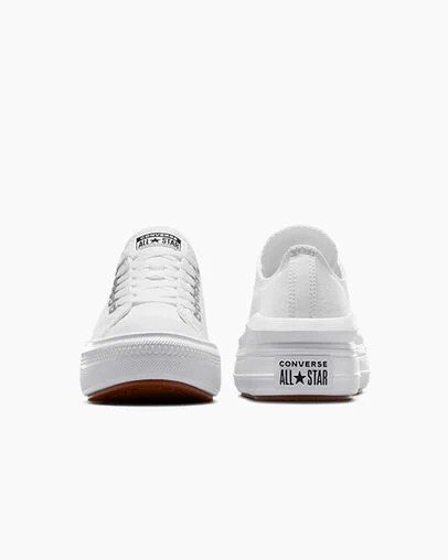 White Converse Chuck Taylor All Star Move Women Platform Shoes Canada | C-45690239