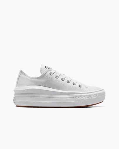 White Converse Chuck Taylor All Star Move Women Platform Shoes Canada | C-45690239