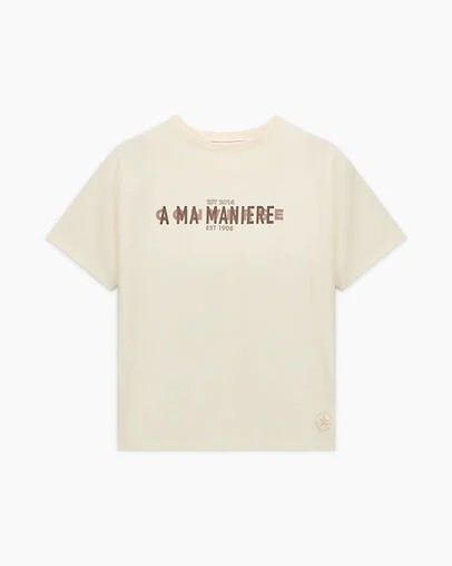 White Converse Converse x A Ma Manière Gold Standard Women T Shirts Canada | C-46918259