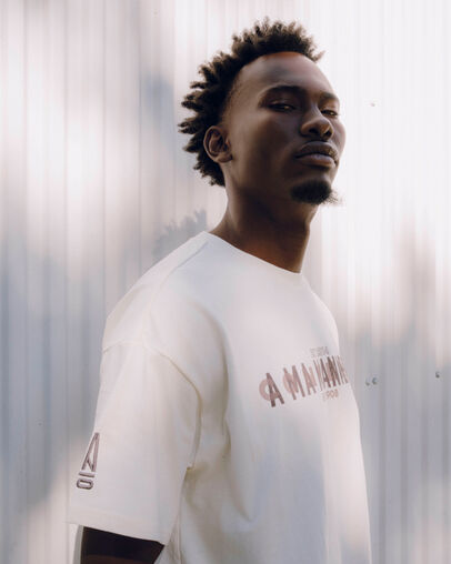 White Converse Converse x A Ma Manière Gold Standard Men T Shirts Canada | C-65381279