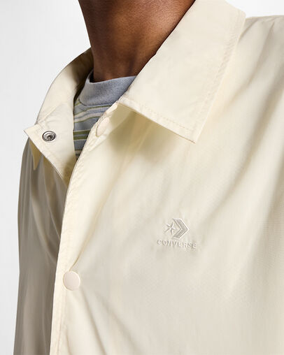 White Converse Go-To Andover Coach's Men Jacket Canada | C-49726319
