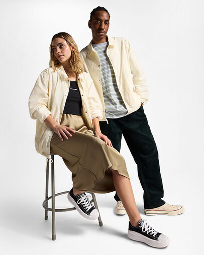 White Converse Go-To Andover Coach's Men Jacket Canada | C-49726319