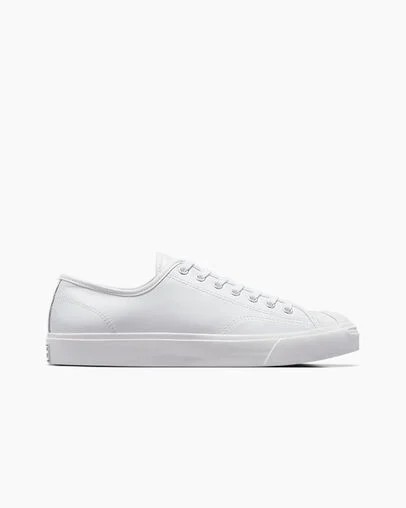 White Converse Jack Purcell Leather Men Tennis Shoes Canada | C-57436809