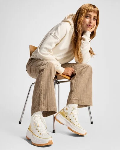 White Converse Run Star Hike Women Platform Shoes Canada | C-47698539