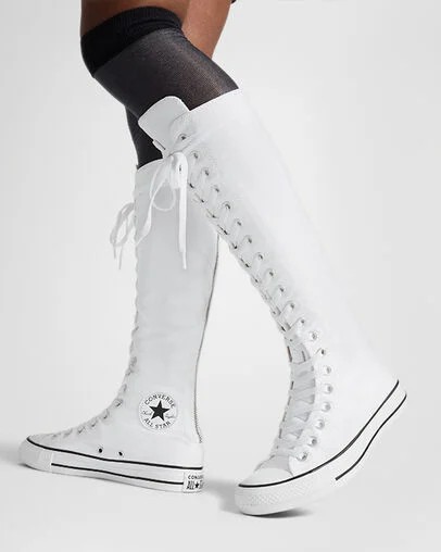 White / Beige White / Black Converse Chuck Taylor All Star XXHi Women Sneakers Canada | C-60782319