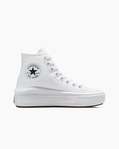 White / Beige White / Black Converse Chuck Taylor All Star Move Men Platform Shoes Canada | C-59348209