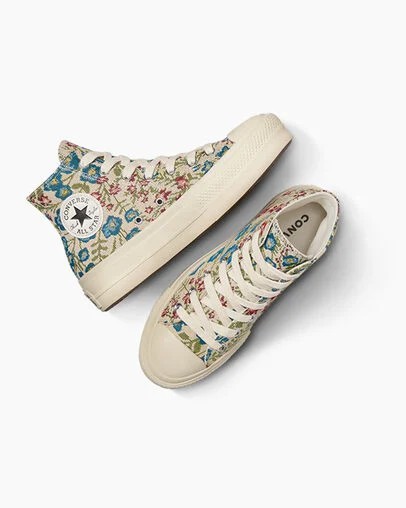 White / Beige White / Black Converse Chuck Taylor All Star Lift Women Platform Shoes Canada | C-21453899
