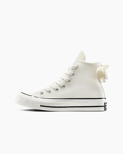 White / Black Converse Chuck 70 Bows Women Sneakers Canada | C-38569729