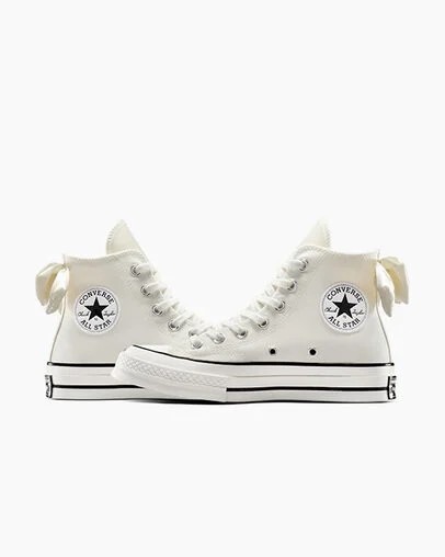 White / Black Converse Chuck 70 Bows Women Sneakers Canada | C-38569729