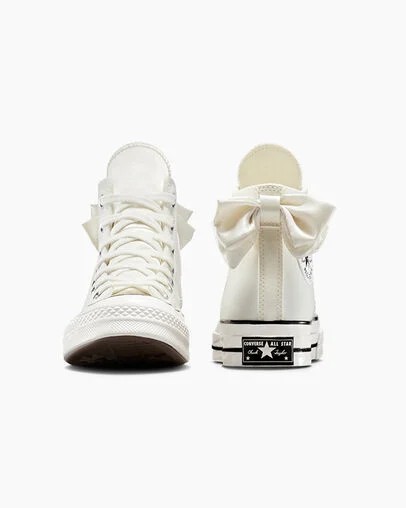 White / Black Converse Chuck 70 Bows Women Sneakers Canada | C-38569729
