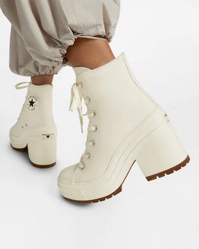 White / Black Converse Chuck 70 De Luxe Heel Women Sneakers Canada | C-17945029