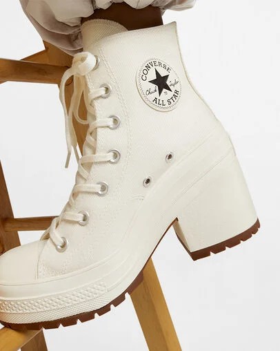 White / Black Converse Chuck 70 De Luxe Heel Women Sneakers Canada | C-17945029