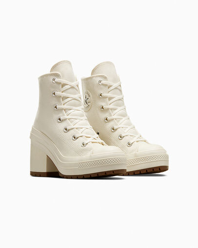 White / Black Converse Chuck 70 De Luxe Heel Women Sneakers Canada | C-17945029
