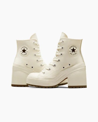 White / Black Converse Chuck 70 De Luxe Heel Women Sneakers Canada | C-17945029