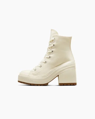 White / Black Converse Chuck 70 De Luxe Heel Women Sneakers Canada | C-17945029