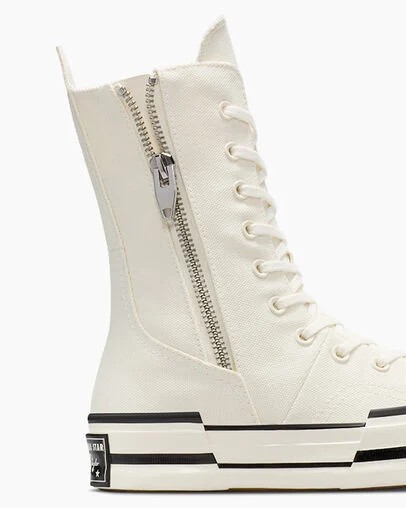 White / Black Converse Chuck 70 Plus XHi Men Sneakers Canada | C-05421639