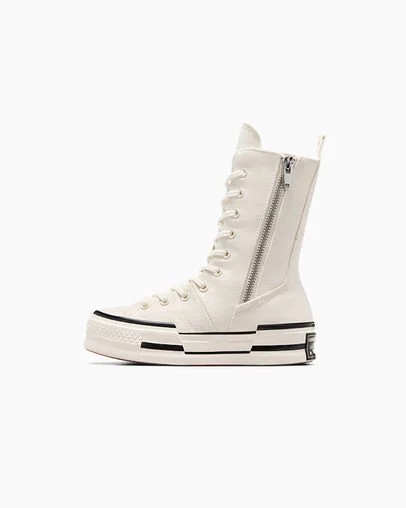 White / Black Converse Chuck 70 Plus XHi Men Sneakers Canada | C-05421639