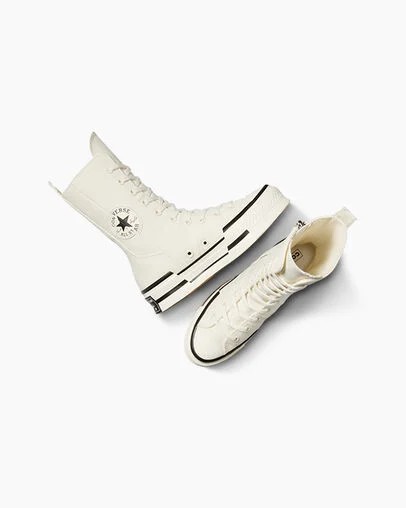 White / Black Converse Chuck 70 Plus XHi Men Sneakers Canada | C-05421639
