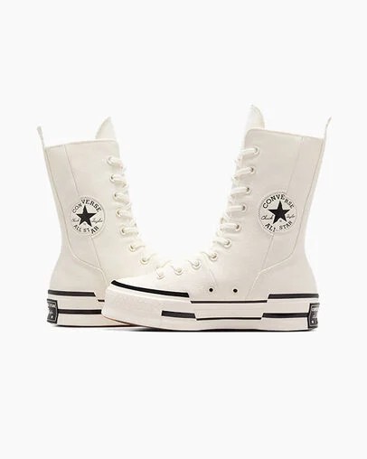 White / Black Converse Chuck 70 Plus XHi Men Sneakers Canada | C-05421639