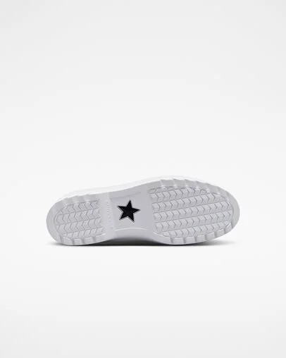 White / Black Converse Chuck Taylor All Star Lugged Lift Platform Kids' Canvas Shoes Canada | C-46128059