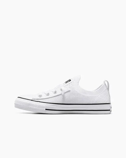 White / Black Converse Chuck Taylor All Star Shoreline Knit Women Slip On Shoes Canada | C-57603289