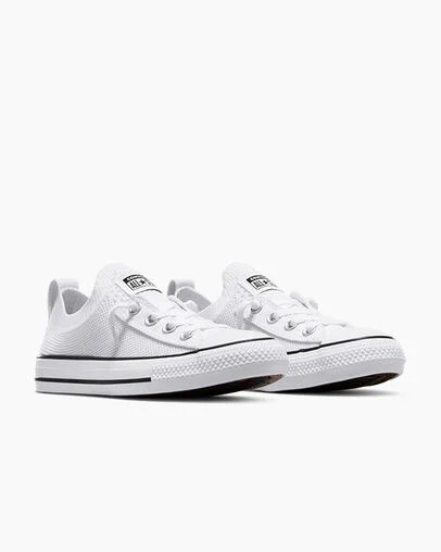 White / Black Converse Chuck Taylor All Star Shoreline Knit Women Slip On Shoes Canada | C-57603289