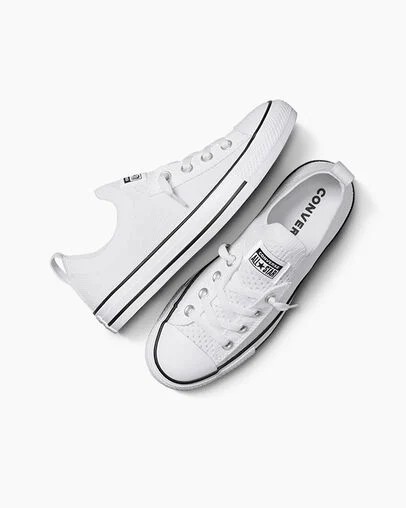 White / Black Converse Chuck Taylor All Star Shoreline Knit Women Slip On Shoes Canada | C-57603289