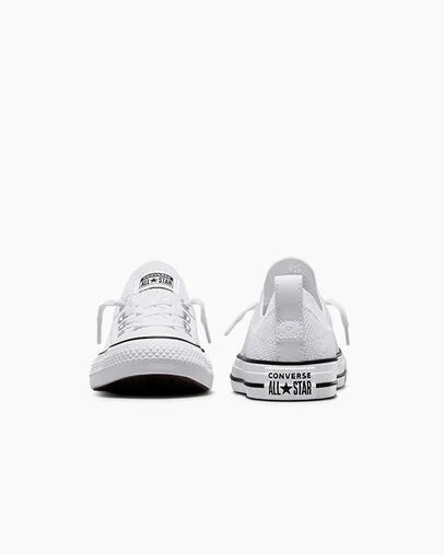 White / Black Converse Chuck Taylor All Star Shoreline Knit Women Slip On Shoes Canada | C-57603289